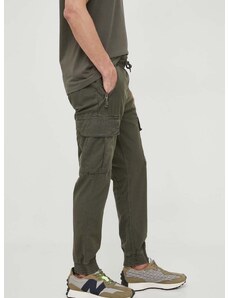 Pamučne hlače Alpha Industries boja: siva, 116201.136-GreyBlack