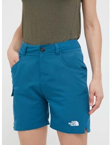 Kratke outdoor hlače The North Face Horizon boja: tirkizna, glatki materijal, visoki struk