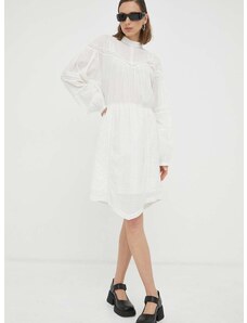 Pamučna haljina 2NDDAY boja: bijela, mini, širi se prema dolje