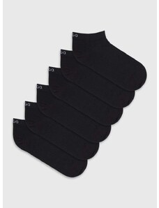 Čarape HUGO 6-pack za žene, boja: crna
