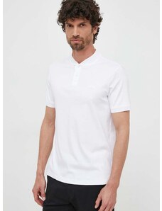 Pamučna polo majica Calvin Klein boja: bijela, glatki model