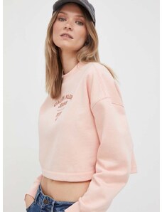 Dukserica Calvin Klein Jeans za žene, boja: ružičasta, s tiskom