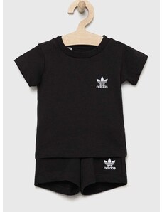 Pamučlni komplet za bebe adidas Originals boja: crna