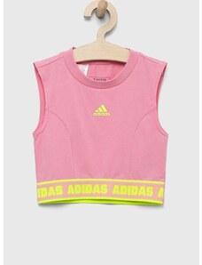 Dječji top adidas JG D TANK boja: ružičasta
