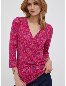 Majica dugih rukava Lauren Ralph Lauren boja: ružičasta