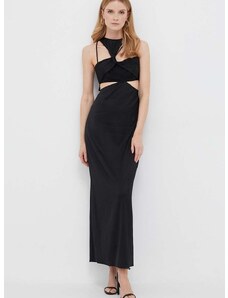 Haljina Calvin Klein boja: crna, maxi, širi se prema dolje
