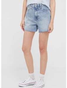 Traper kratke hlače Pepe Jeans RACHEL za žene, glatki materijal, visoki struk