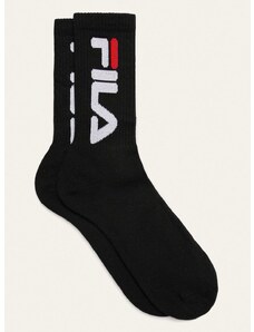 Čarape Fila (2-pack) za žene, boja: crna