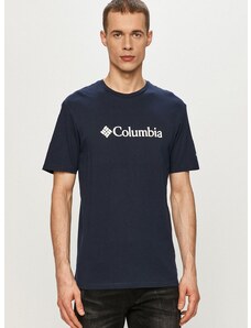 Majica kratkih rukava Columbia za muškarce, boja: tamno plava, s tiskom, 1680053-014