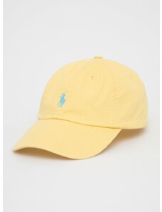 Pamučna kapa Polo Ralph Lauren boja žuta