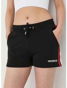 Kratke hlače The Kooples za žene, boja: crna, glatki materijal, visoki struk
