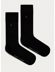 Čarape Tommy Hilfiger 2-pack za muškarce, boja: crna, 100001496