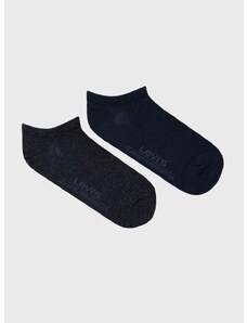 Čarape Levi's boja: tamno plava