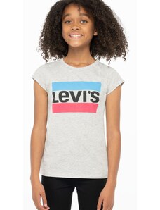 Dječja majica kratkih rukava Levi's boja: siva