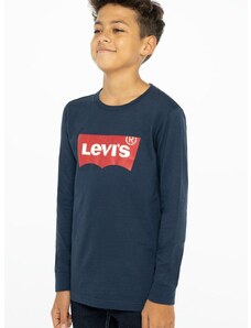 Dječja majica dugih rukava Levi's boja: tamno plava