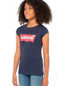Dječja majica kratkih rukava Levi's boja: tamno plava