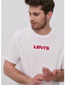 Majica kratkih rukava Levi's za muškarce, boja: bijela