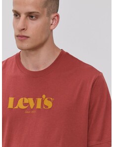 Pamučna majica Levi's boja: crvena, 16143.0318-Reds