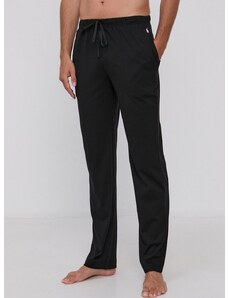 Dugi doljnji dio pidžame Polo Ralph Lauren za muškarce, boja: crna