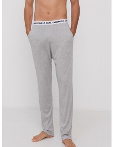 Dugi doljnji dio pidžame Karl Lagerfeld za muškarce, boja: siva, glatka