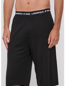 Kratki doljnji dio pidžame Karl Lagerfeld za muškarce, boja: crna, glatka