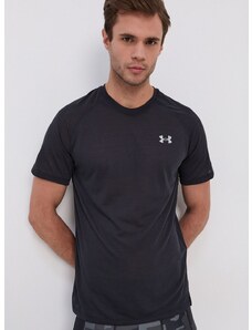 Majica kratkih rukava za trčanje Under Armour Streaker boja: crna, jednobojni model
