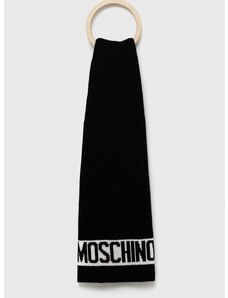 Šal Moschino za muškarce, boja: crna, jednobojni model