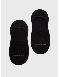 Čarape Calvin Klein 2-pack za žene, boja: crna