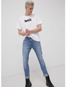 Pamučna majica Levi's boja: bijela, 16143.0390-Neutrals