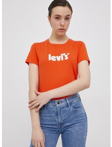 Pamučna majica Levi's boja: narančasta, 17369.1758-Yellows/Or