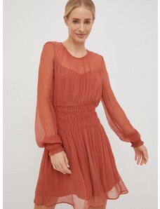 Haljina Billabong boja: narančasta, mini, širi se prema dolje