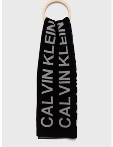 Kapa i šal Calvin Klein Jeans boja: crna