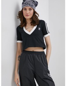 Majica kratkih rukava adidas Originals Adicolor za žene, boja: crna, HC2040-BLACK