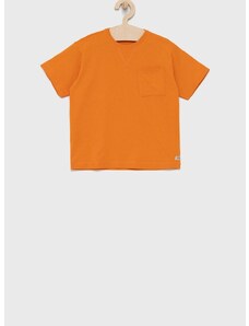 Dječja pamučna majica kratkih rukava United Colors of Benetton boja narančasta