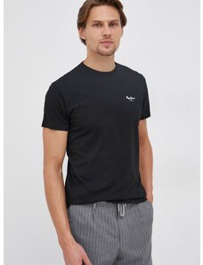 Majica kratkih rukava Pepe Jeans Basic za muškarce, boja: crna
