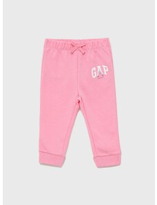 Dječje hlače GAP boja: ružičasta, s tiskom