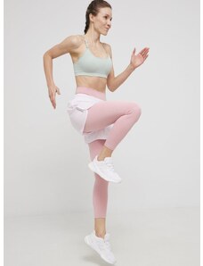 Kratke hlače adidas Performance za žene, boja: ružičasta, glatke, srednje visoki struk
