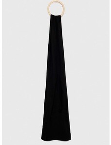 Kratki vuneni šal Armani Exchange boja: crna, jednobojni model