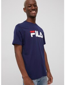 Pamučna majica Fila Bellano boja: tamno plava, s tiskom, FAU0067