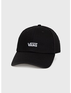 Pamučna kapa Vans boja: crna, s aplikacijom, VN0A4UM9Y281-BLACKWHITE
