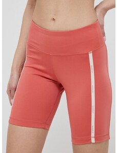 Kratke hlače za trening Reebok Piping za žene, boja: narančasta, s aplikacijom, srednje visoki struk