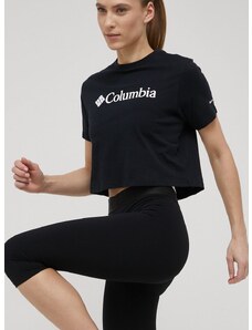 Pamučna majica Columbia North Cascades za žene, boja: tamno plava