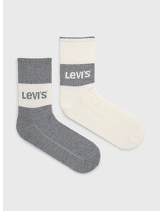 Čarape Levi's (2-pack) boja: siva