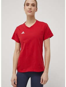 Majica kratkih rukava adidas Performance Entrada 22 za žene, boja: crvena