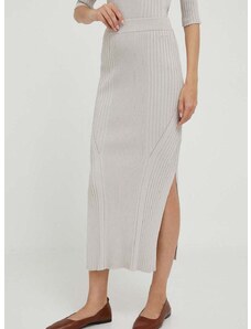 Suknja Calvin Klein boja: bež, maxi, pencil