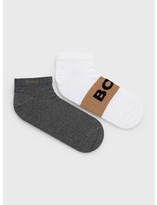 Čarape BOSS za muškarce, boja: siva