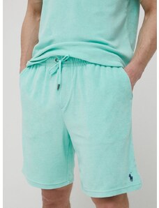 Kratki doljnji dio pidžame Polo Ralph Lauren za muškarce, boja: zelena, glatka