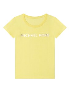 Dječja pamučna majica kratkih rukava Michael Kors boja: žuta