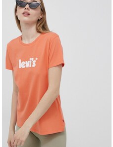 Pamučna majica Levi's boja: narančasta, 17369.1839-Reds