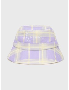 Dvostrani šešir Karl Kani boja: ljubičasta, KA2210431-purple
